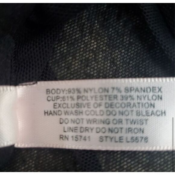 Inner Secrets Mesh Babydoll Lingerie Chemise black red pink Valentine's medium - Picture 6 of 6